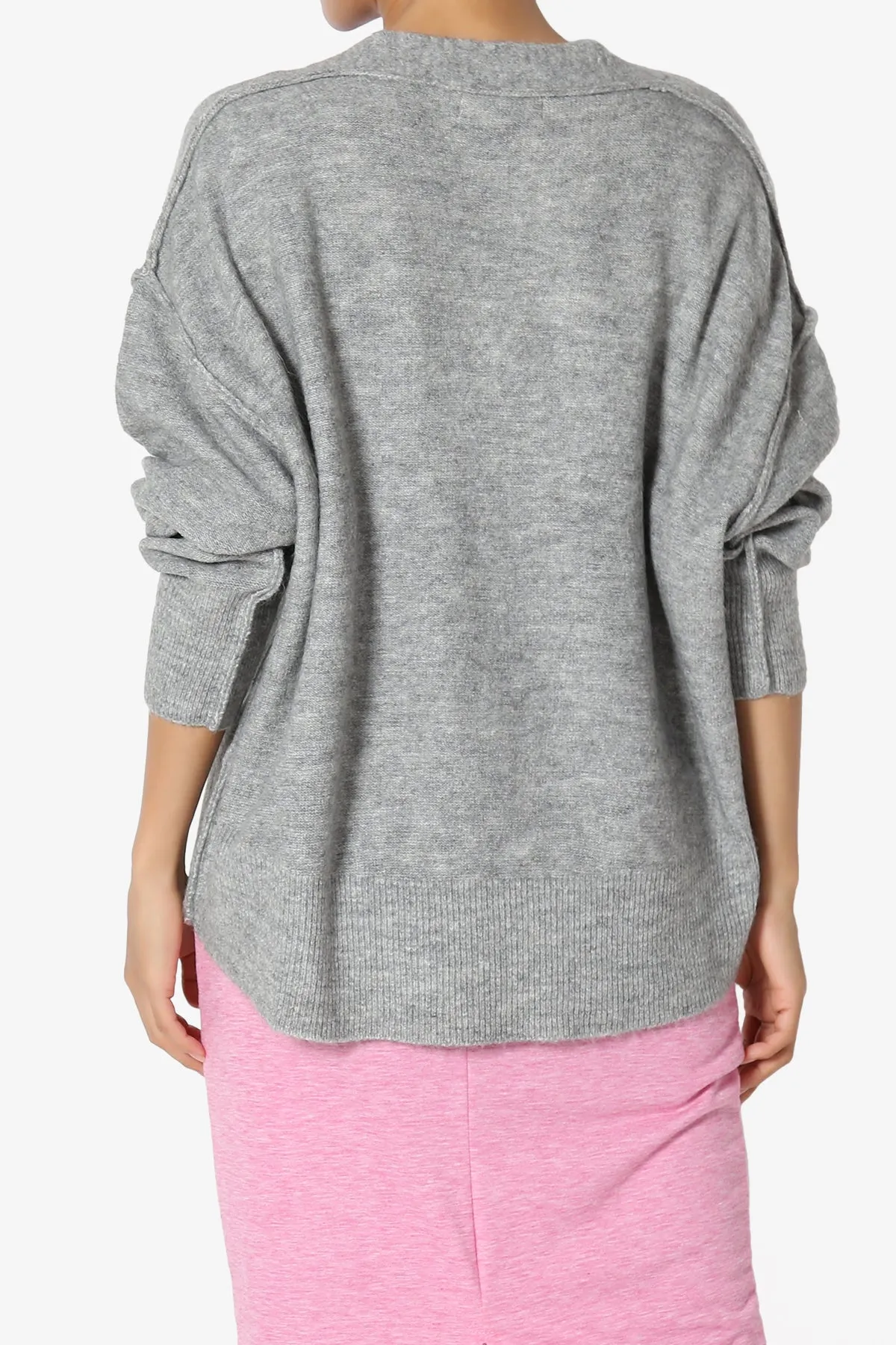 Taryn Loose Melange Knit Crop Cardigan