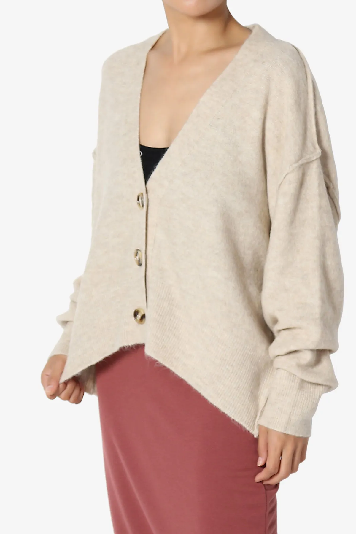 Taryn Loose Melange Knit Crop Cardigan
