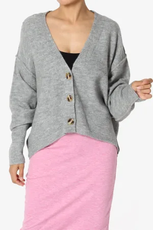 Taryn Loose Melange Knit Crop Cardigan