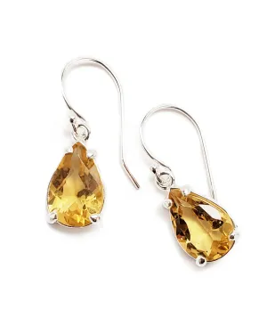 Teardrop Earrings in Citrine