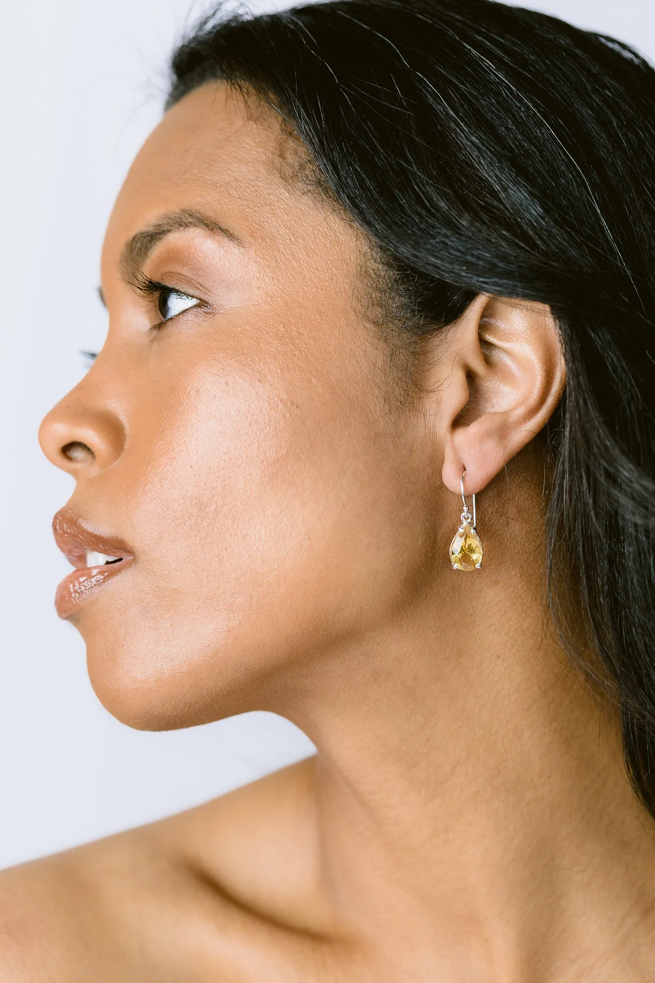 Teardrop Earrings in Citrine