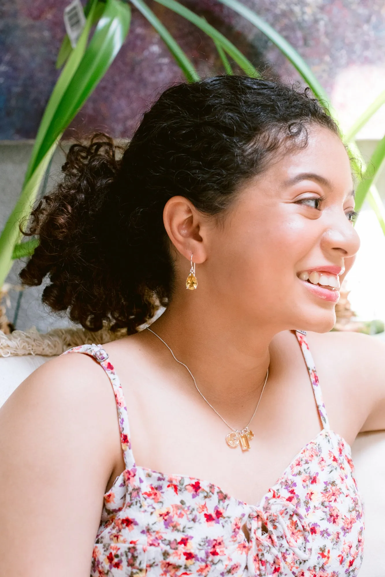Teardrop Earrings in Citrine