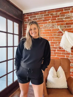 Textured Crew Neck Top