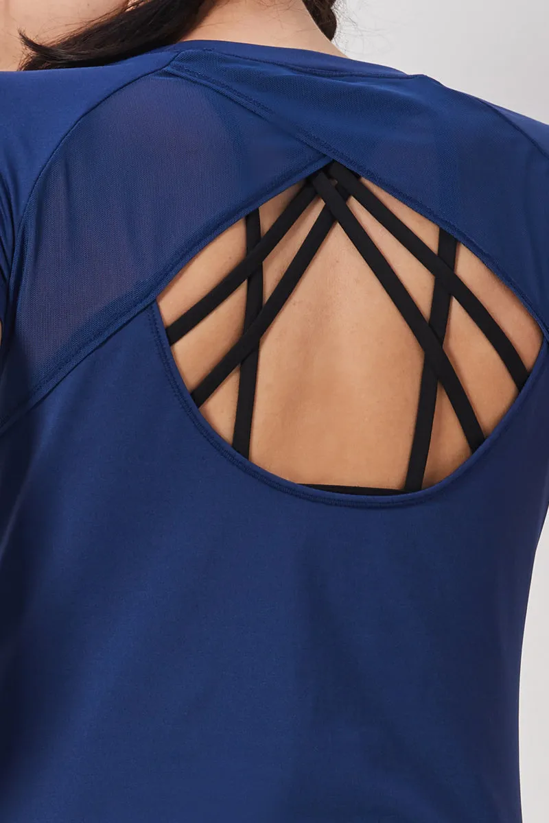 The Easy Breezy Half Sleeves Top - Blue