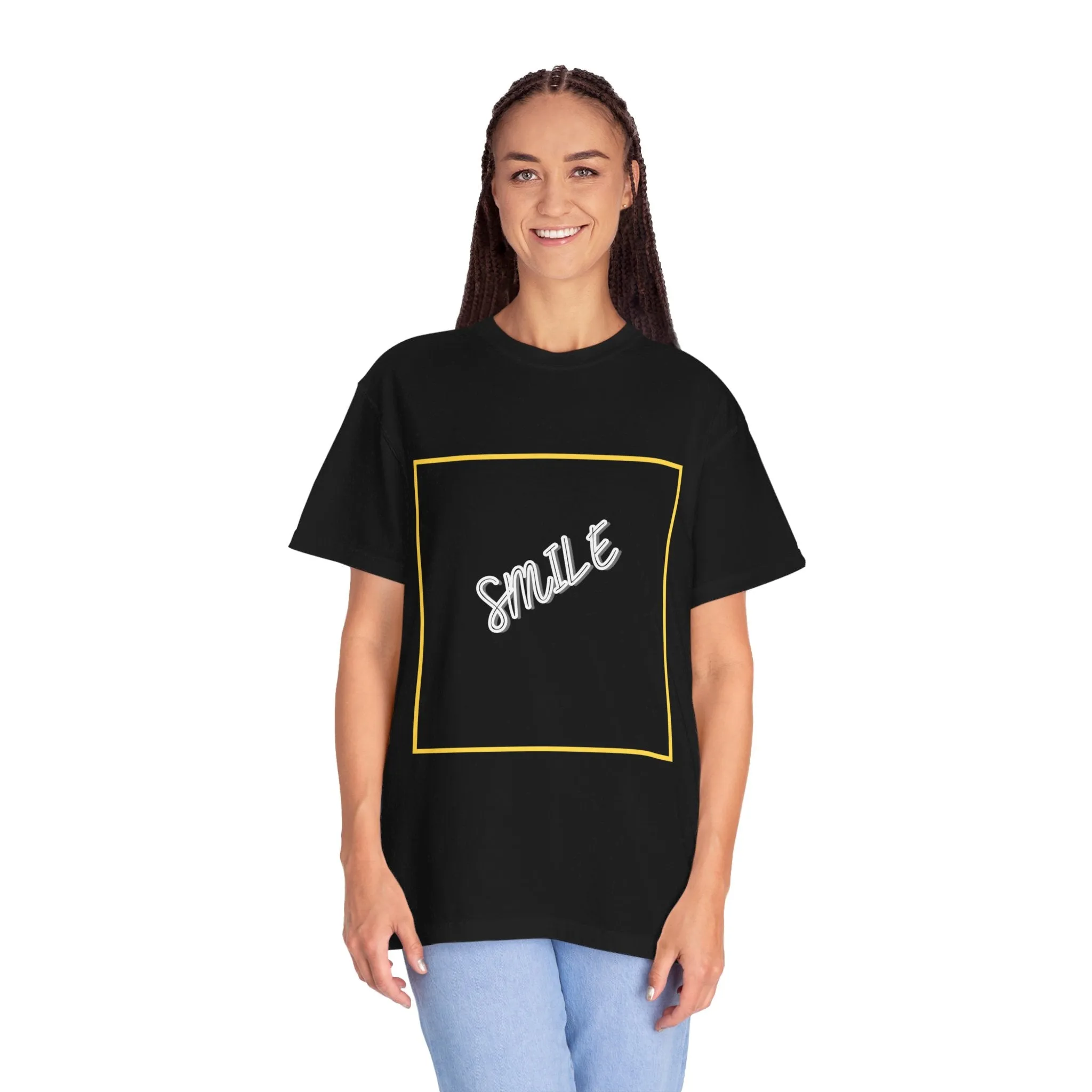 The Smile Tee with White Letters