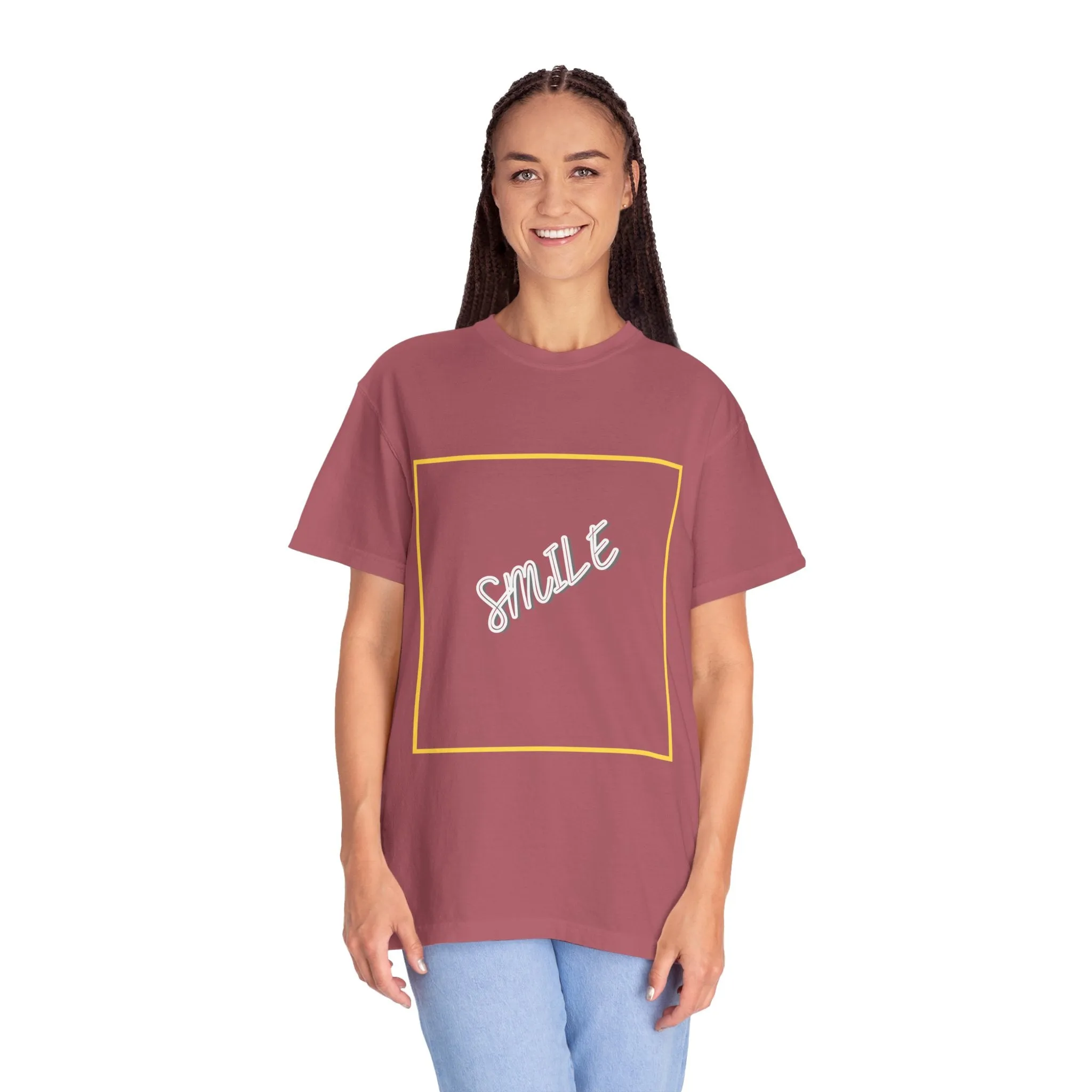 The Smile Tee with White Letters