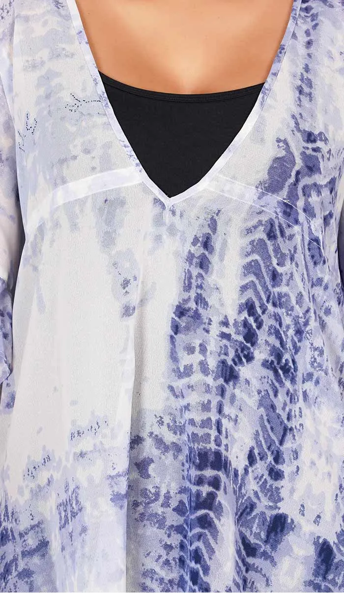 Tie-Dye Kaftan Style Top/Swimsuit Cover Up Beach Dress