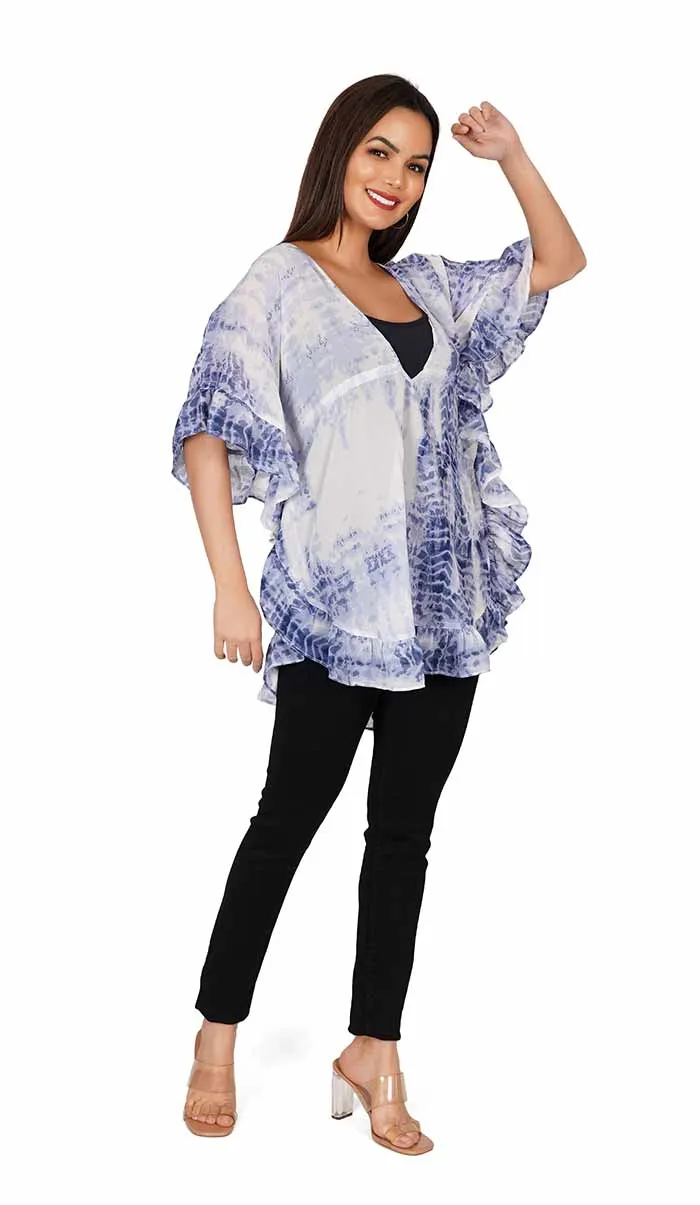 Tie-Dye Kaftan Style Top/Swimsuit Cover Up Beach Dress
