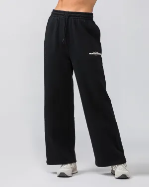 Timeless Wide Leg Trackies - Black