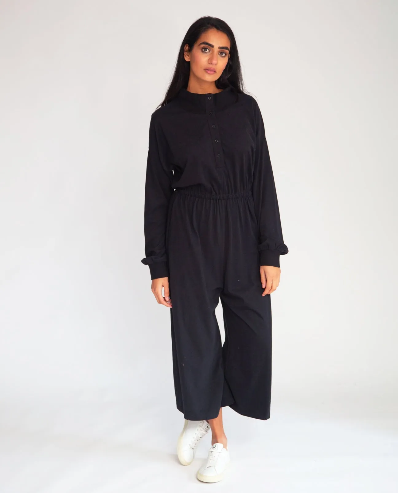 Tinley Organic Cotton Jumpsuit In Black