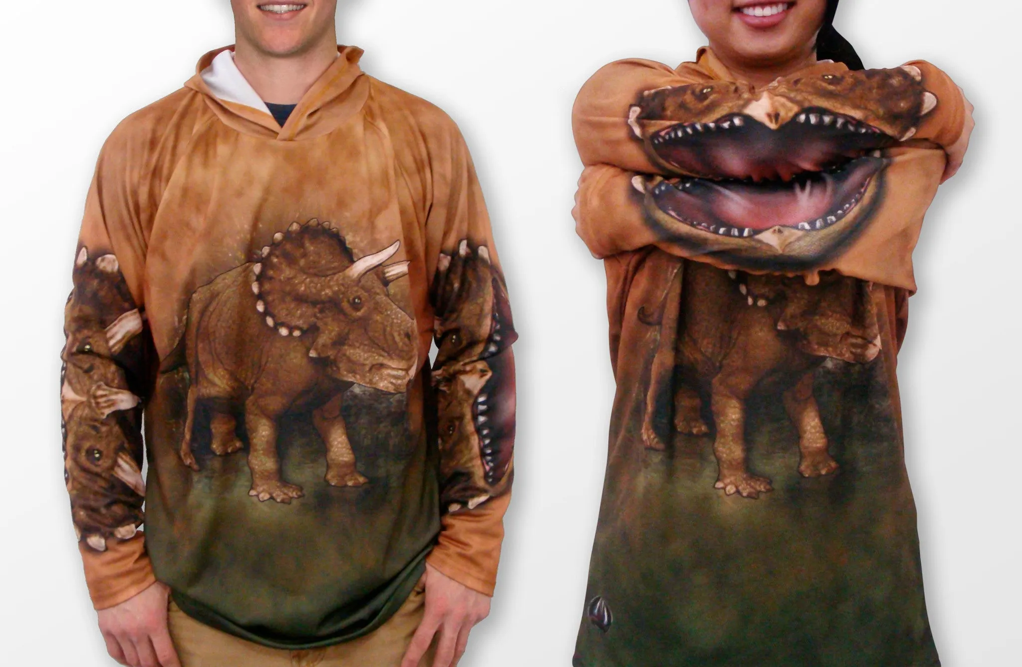 TRICERATOPS Hoodie Sport Shirt by MOUTHMAN®