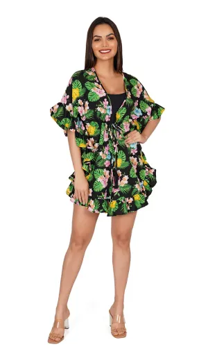Tropical Print | Kaftan Style Coverup Beach Dress