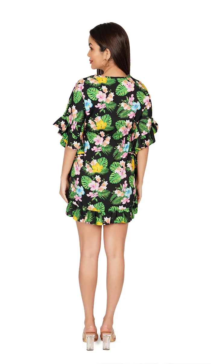 Tropical Print | Kaftan Style Coverup Beach Dress