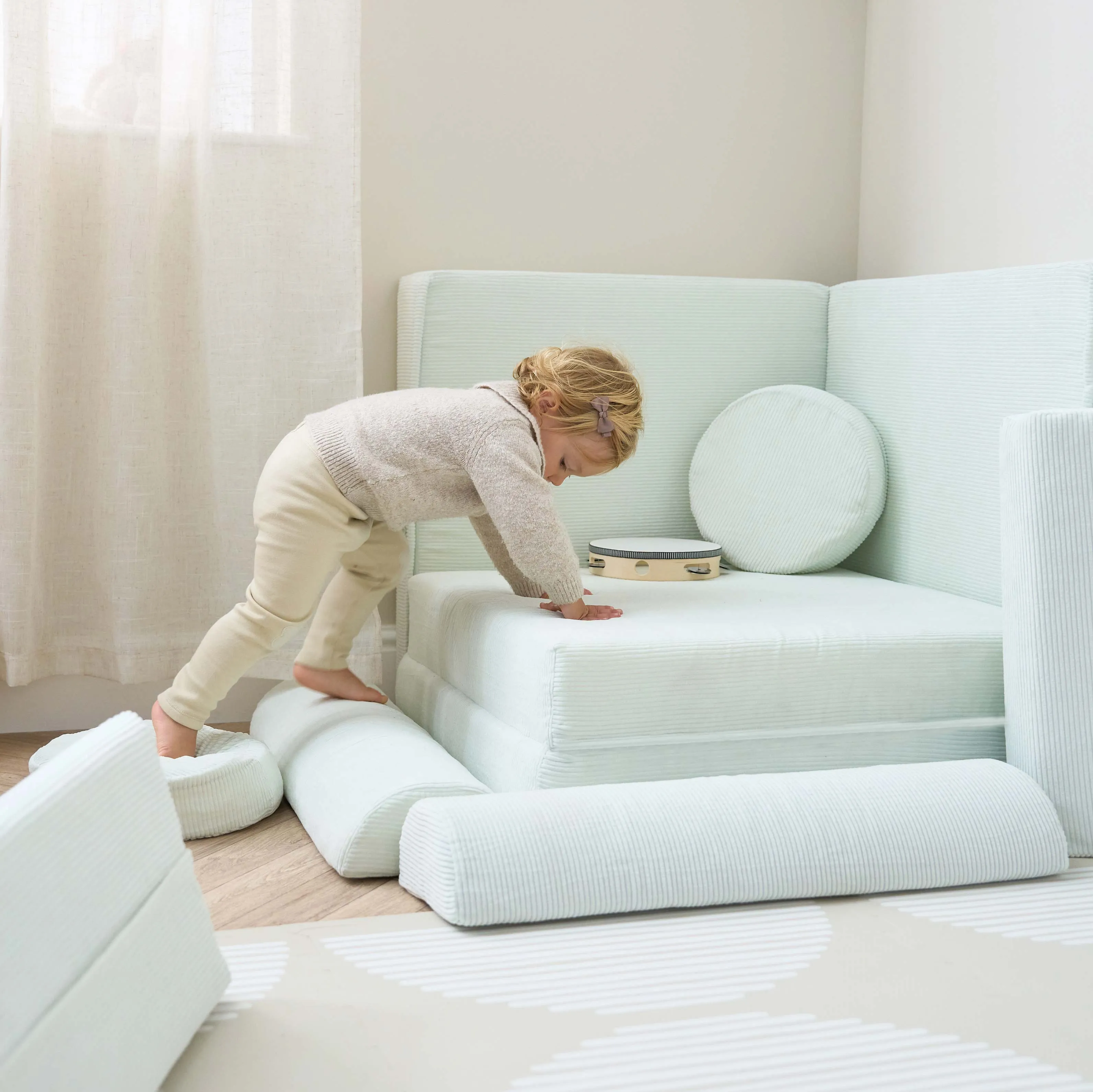 Tutti Bambini Playrama Montessori Kids Play  Sofa - Sea Mist