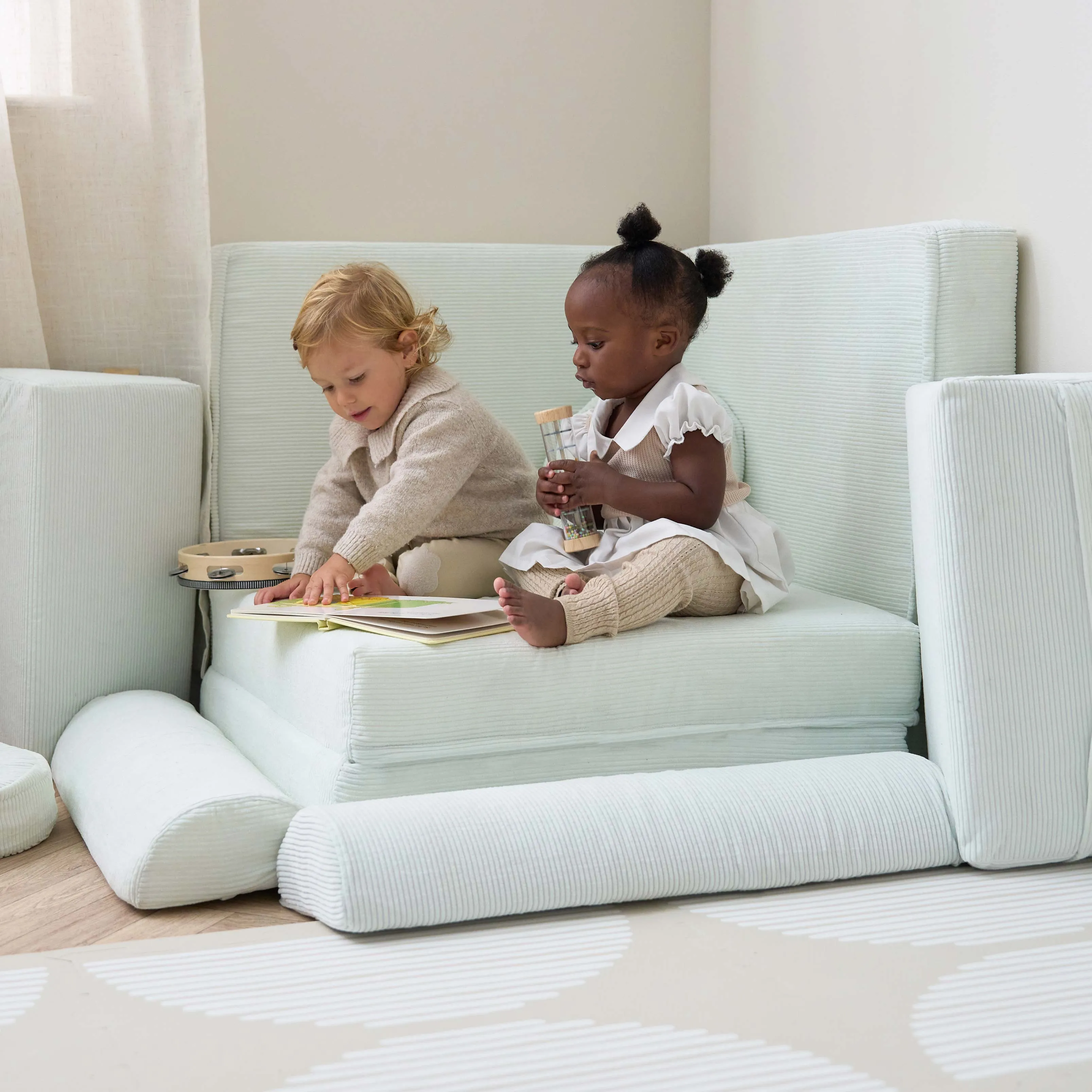 Tutti Bambini Playrama Montessori Kids Play  Sofa - Sea Mist
