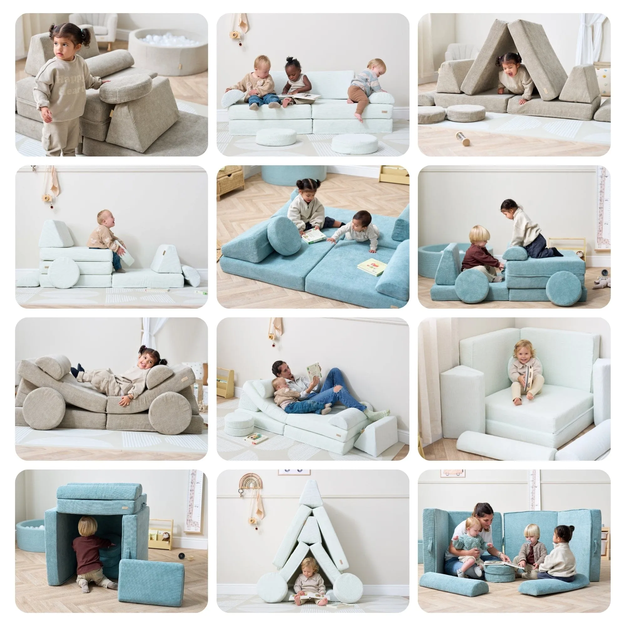 Tutti Bambini Playrama Montessori Kids Play  Sofa - Sea Mist