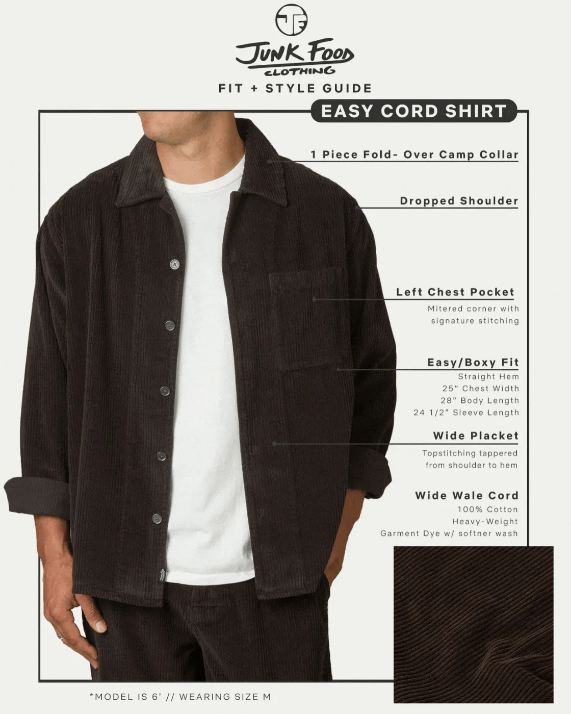 Unisex Cord Easy Shirt