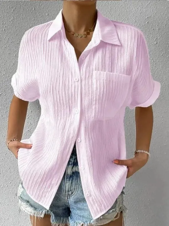 Valeria – Lightweight Pleated Women's Shirt