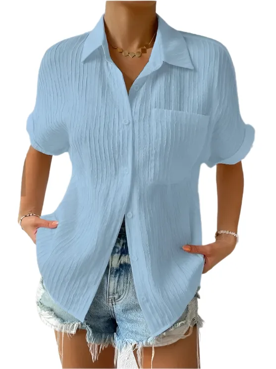 Valeria – Lightweight Pleated Women's Shirt