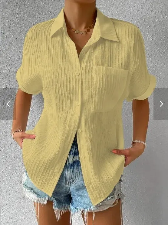 Valeria – Lightweight Pleated Women's Shirt
