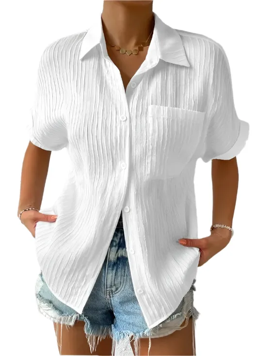 Valeria – Lightweight Pleated Women's Shirt
