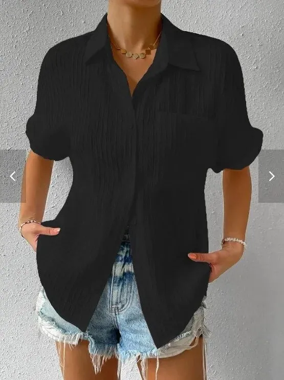 Valeria – Lightweight Pleated Women's Shirt