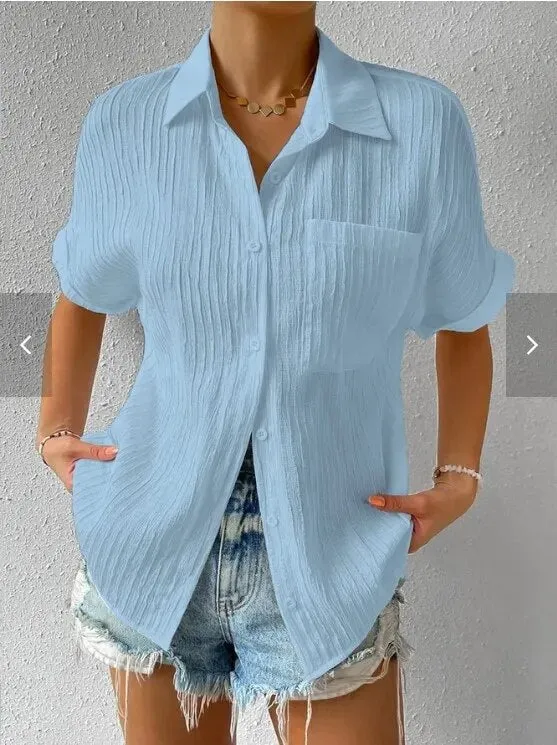 Valeria – Lightweight Pleated Women's Shirt