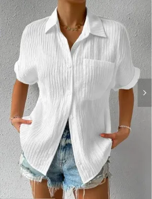 Valeria – Lightweight Pleated Women's Shirt
