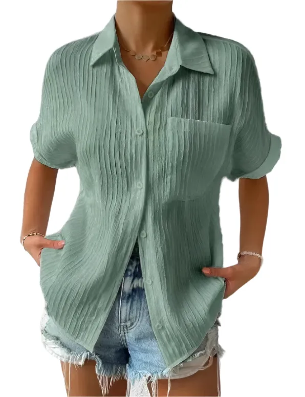 Valeria – Lightweight Pleated Women's Shirt