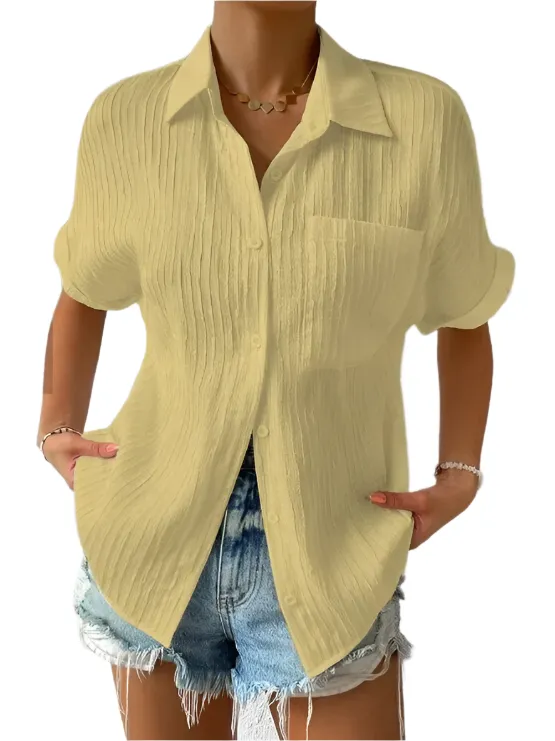 Valeria – Lightweight Pleated Women's Shirt