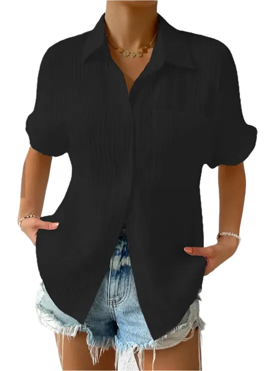 Valeria – Lightweight Pleated Women's Shirt