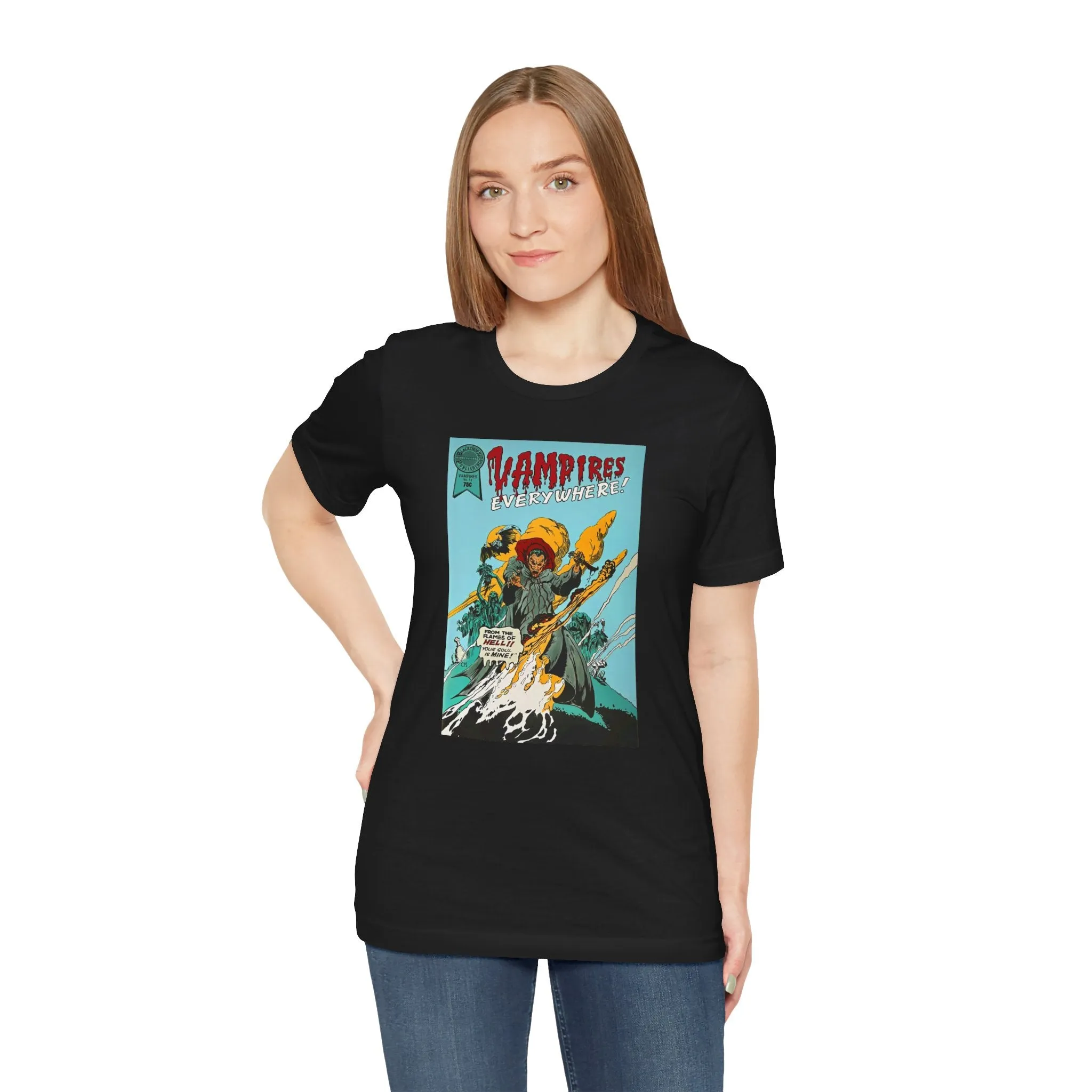 Vampires Everywhere / I don't like scary comics /  Unisex Jersey Short Sleeve Tee