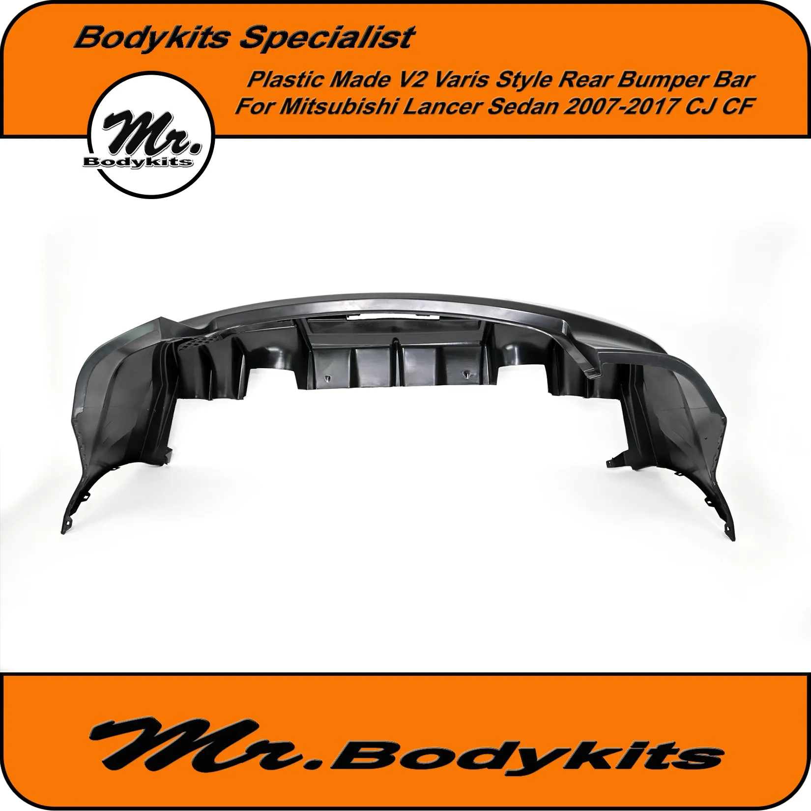 Varis V2 Style Rear Bumper For Mitsubishi Lancer Sedan 07-17 CJ / CF, Mr Bodykits