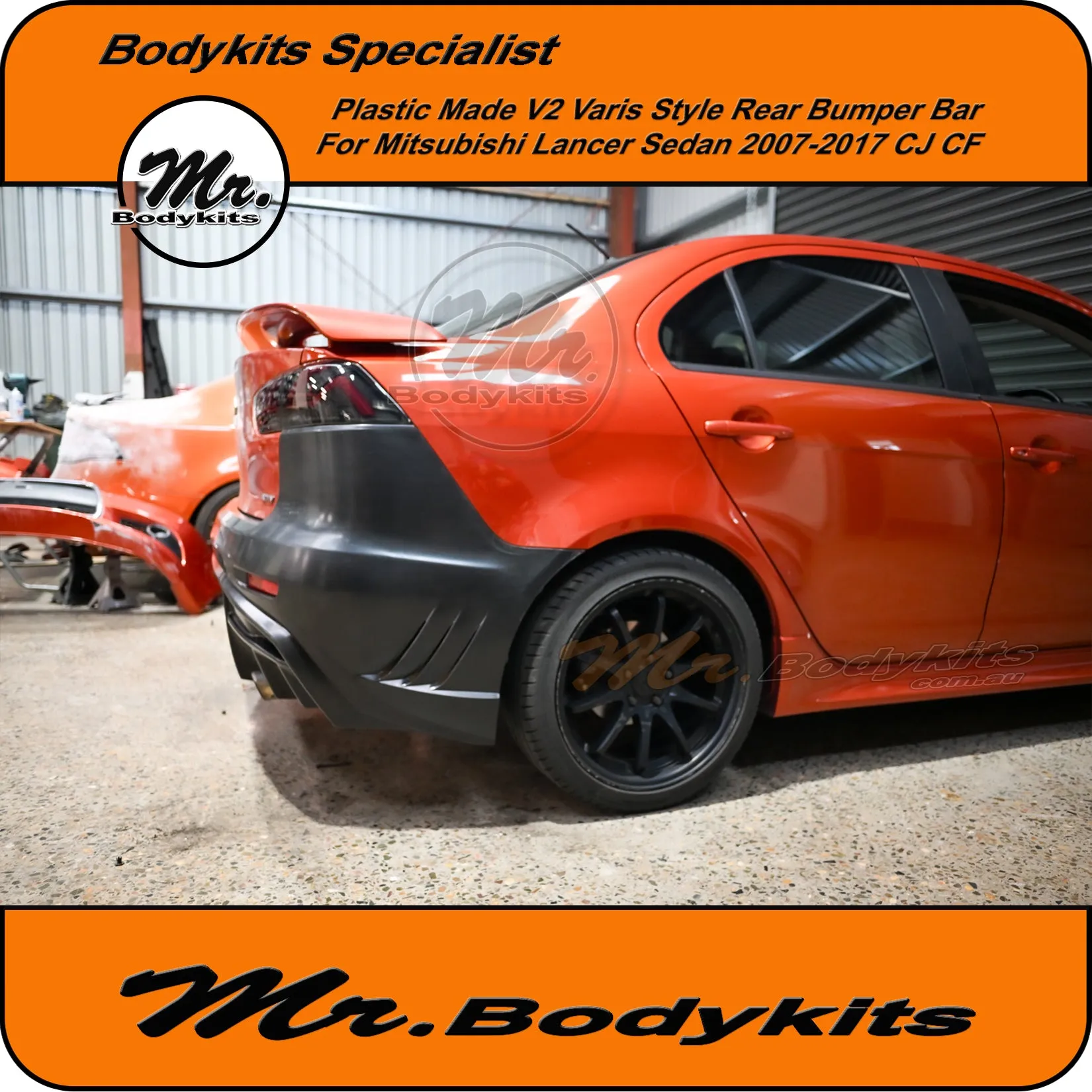 Varis V2 Style Rear Bumper For Mitsubishi Lancer Sedan 07-17 CJ / CF, Mr Bodykits