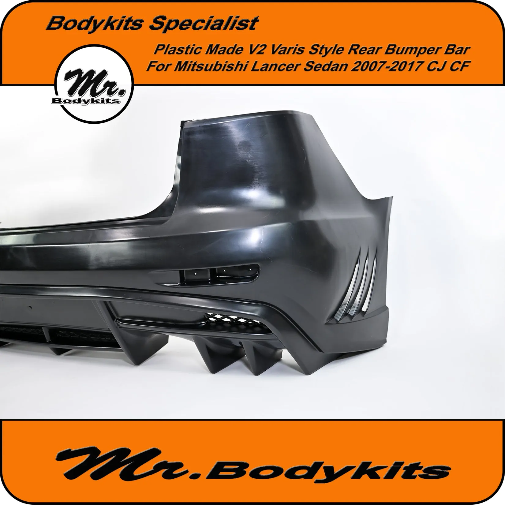Varis V2 Style Rear Bumper For Mitsubishi Lancer Sedan 07-17 CJ / CF, Mr Bodykits