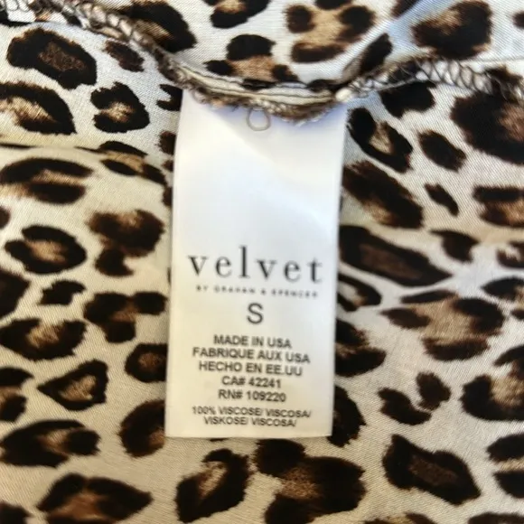 VELVET animal, print, wrap  skirt, size small