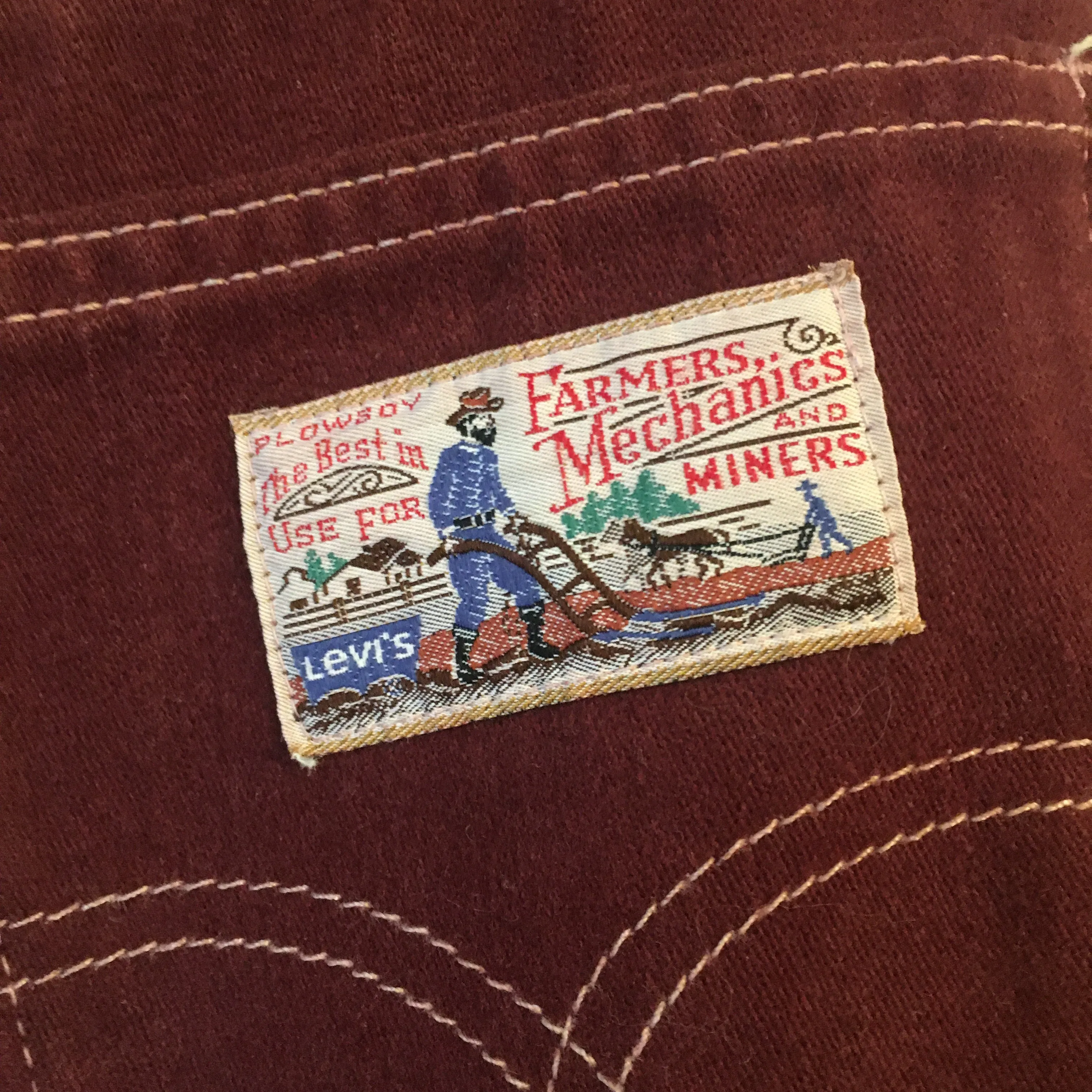 Vintage 1970s LEVIS PLOWBOY Brushed Denim Wide Leg Jeans Ultra High Rise Trousers