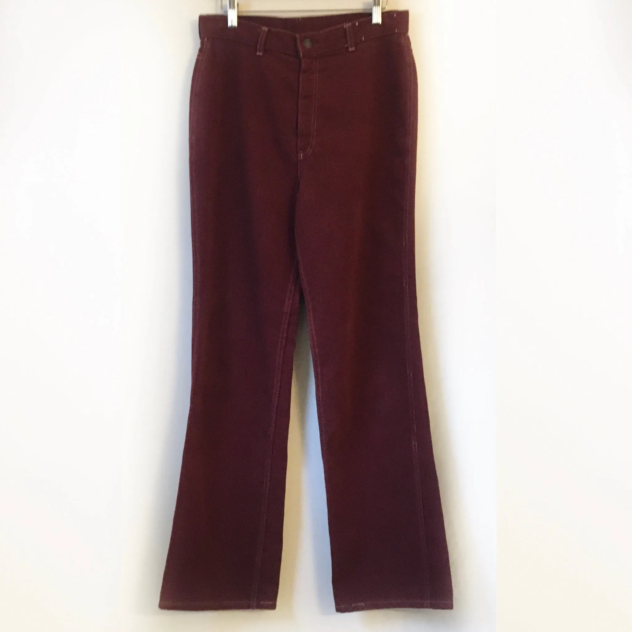 Vintage 1970s LEVIS PLOWBOY Brushed Denim Wide Leg Jeans Ultra High Rise Trousers