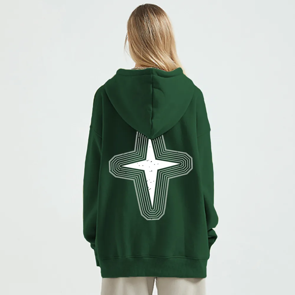 Vintage Loose Star Graphic Hoodie