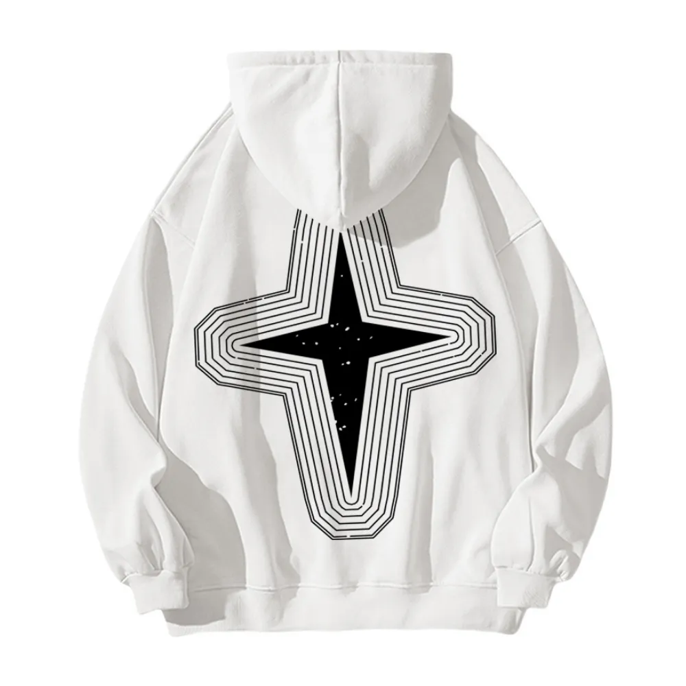 Vintage Loose Star Graphic Hoodie