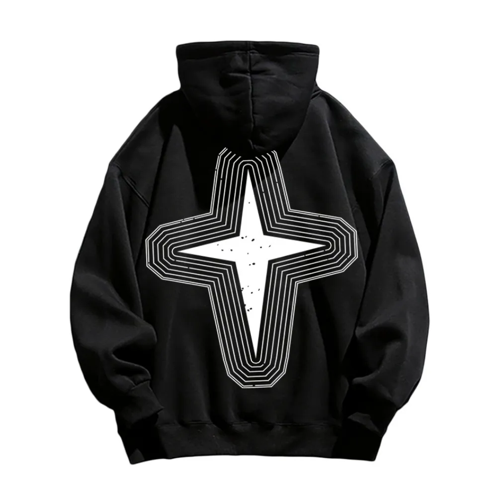 Vintage Loose Star Graphic Hoodie