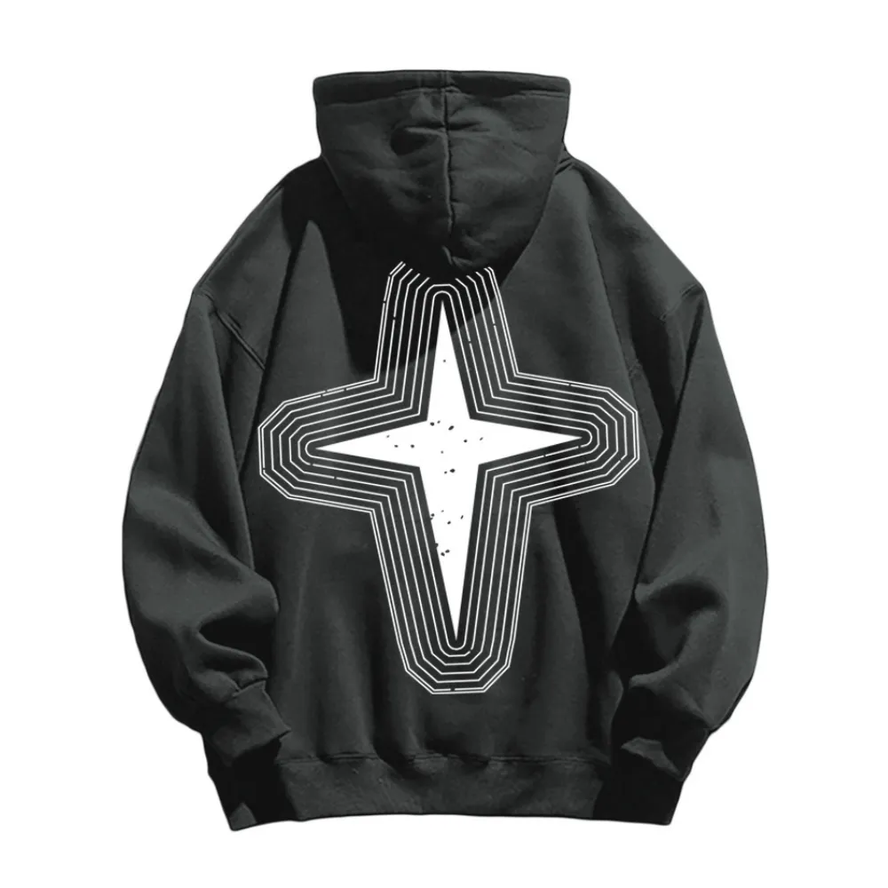 Vintage Loose Star Graphic Hoodie