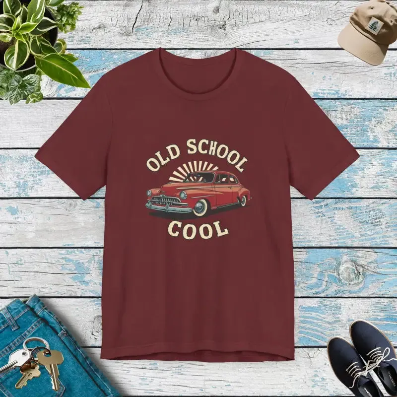 Vintage Vibes Unisex Tee for School Cool Car Fans