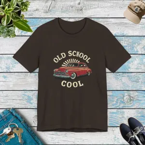 Vintage Vibes Unisex Tee for School Cool Car Fans