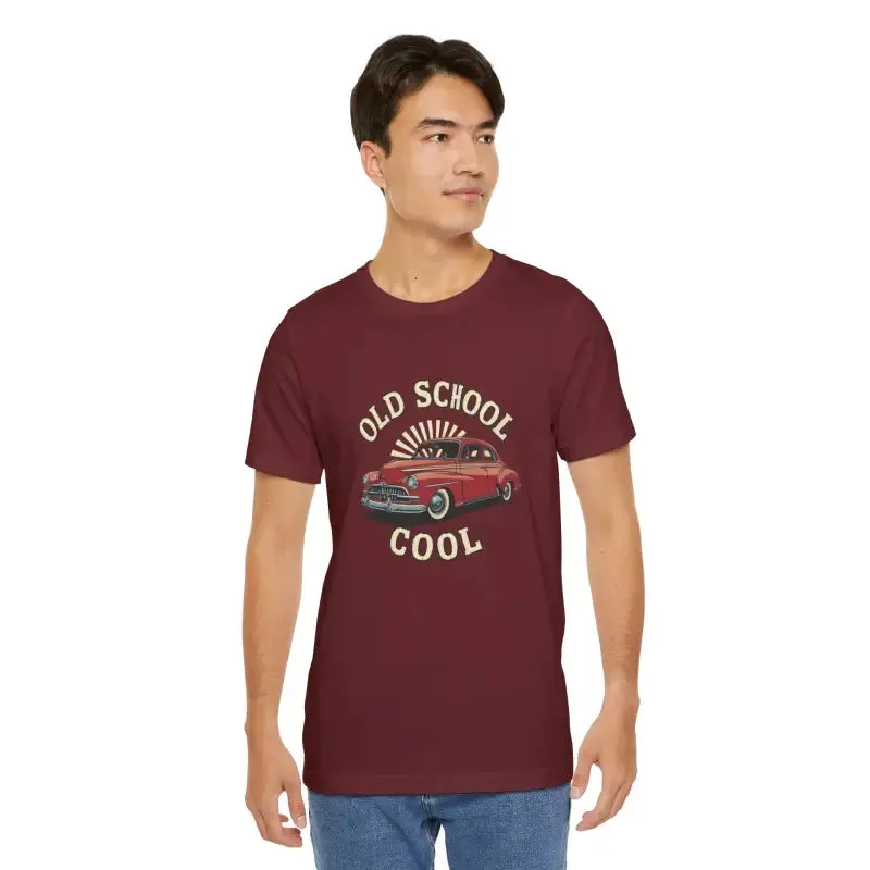 Vintage Vibes Unisex Tee for School Cool Car Fans