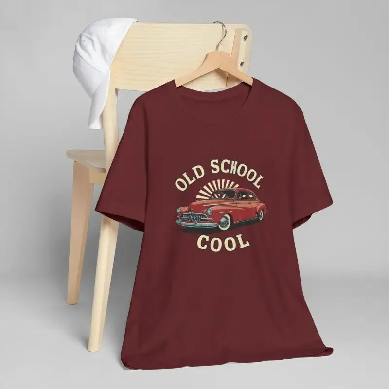 Vintage Vibes Unisex Tee for School Cool Car Fans