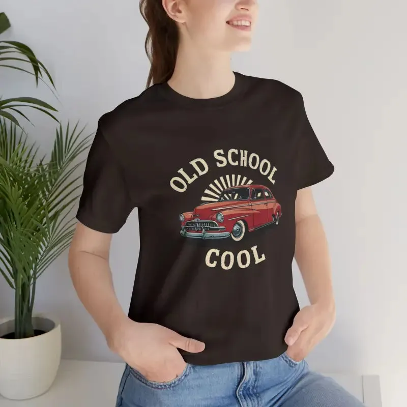 Vintage Vibes Unisex Tee for School Cool Car Fans