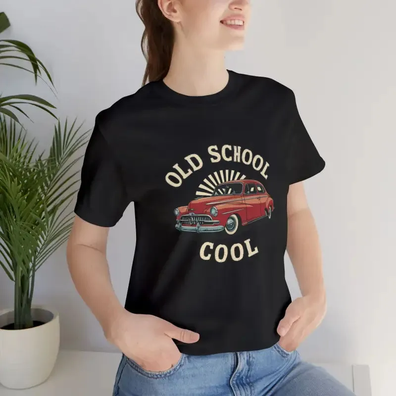 Vintage Vibes Unisex Tee for School Cool Car Fans