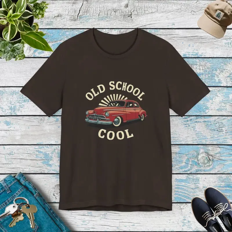 Vintage Vibes Unisex Tee for School Cool Car Fans