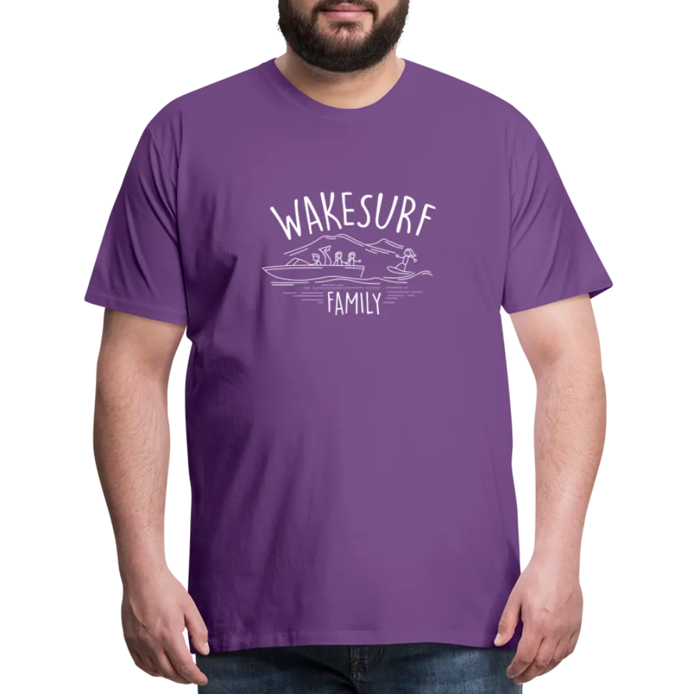 Wakesurf Family (girl and girl) Men's Premium T-Shirt